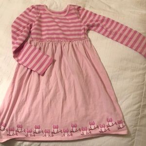 Pink long sleeve owl detail dress